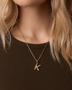 Crew Alphabet Statement Charm || option::18K Gold Plated, K