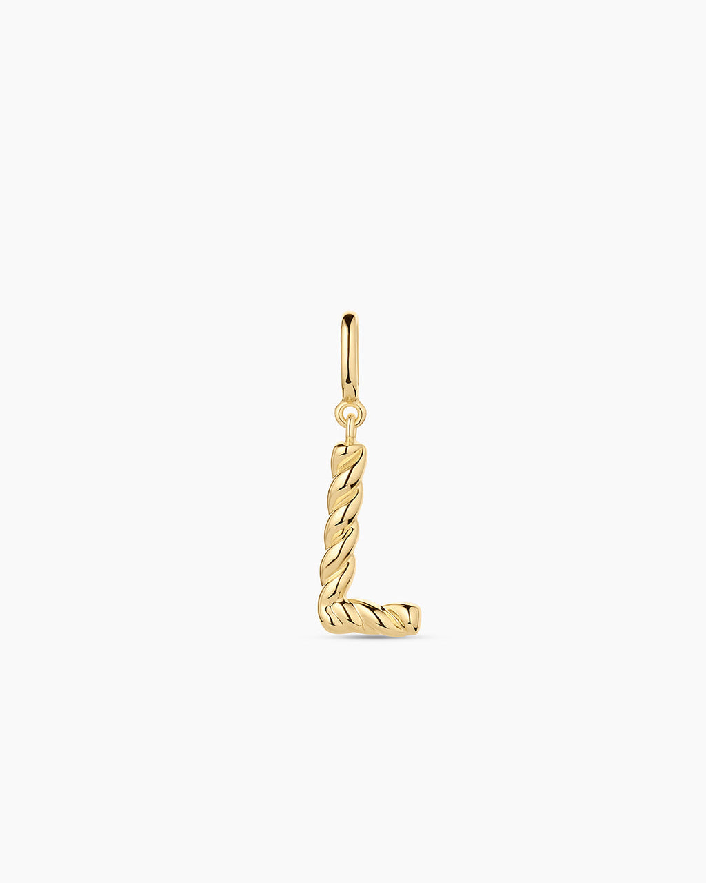 Crew Alphabet Statement Charm || option::18K Gold Plated, L