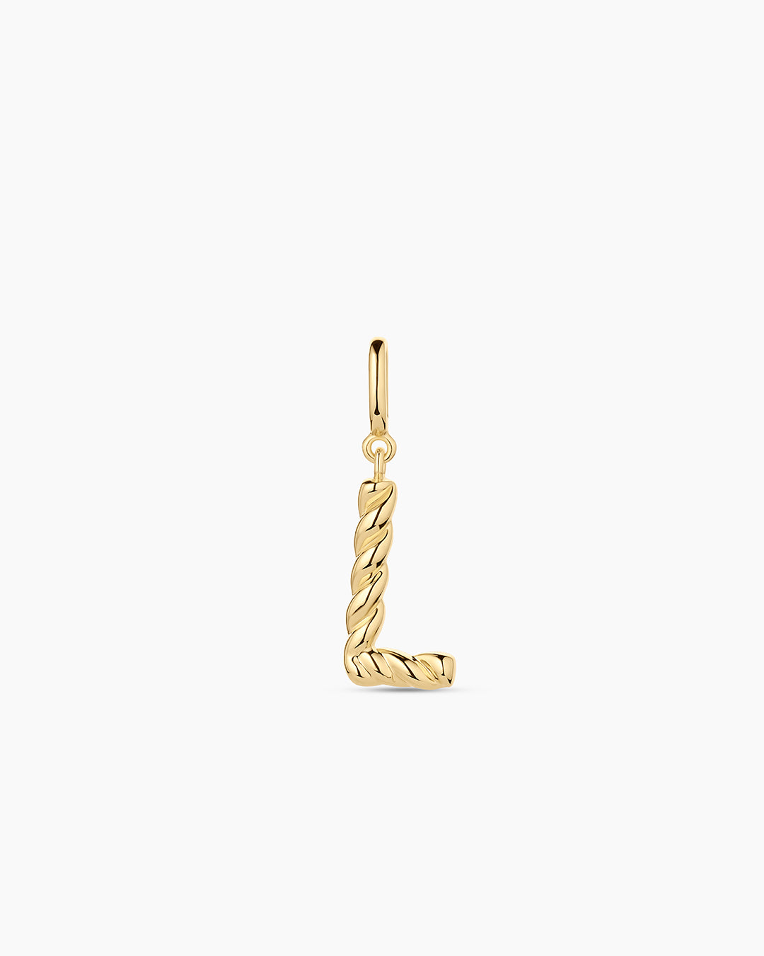 Crew Alphabet Statement Charm || option::18K Gold Plated, L