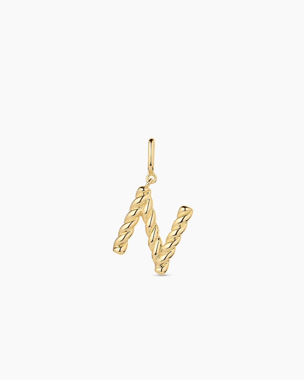 Crew Alphabet Statement Charm || option::18K Gold Plated, N
