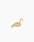 Crew Alphabet Statement Charm || option::18K Gold Plated, P