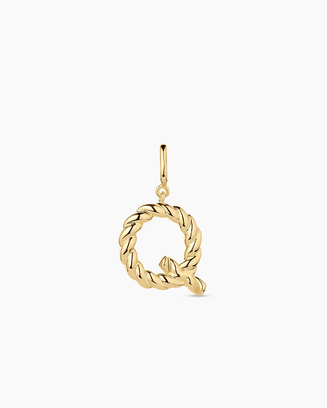 Crew Alphabet Statement Charm || option::18K Gold Plated, Q