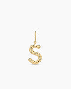Crew Alphabet Statement Charm || option::18K Gold Plated, S