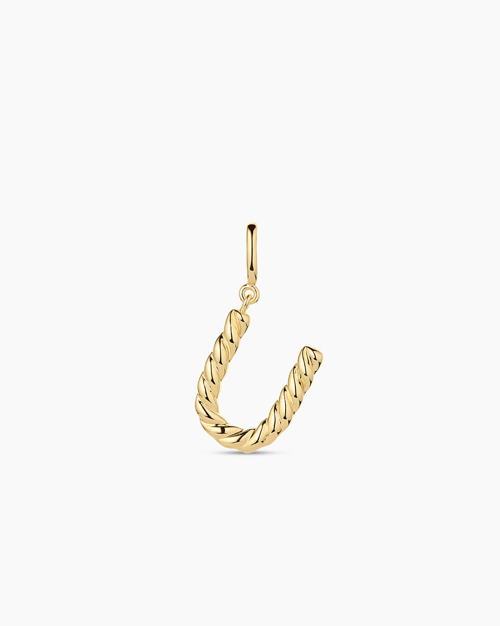 Crew Alphabet Statement Charm || option::18K Gold Plated, U