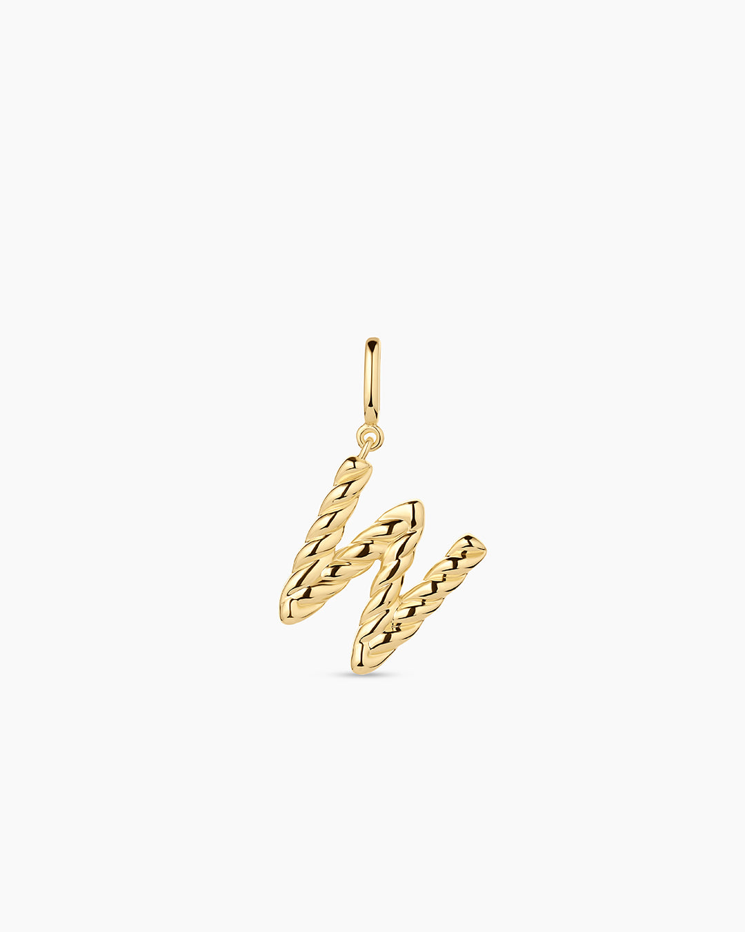 Crew Alphabet Statement Charm || option::18K Gold Plated, W