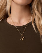 Crew Alphabet Statement Charm || option::18K Gold Plated, X