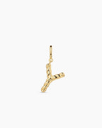 Crew Alphabet Statement Charm || option::18K Gold Plated, Y
