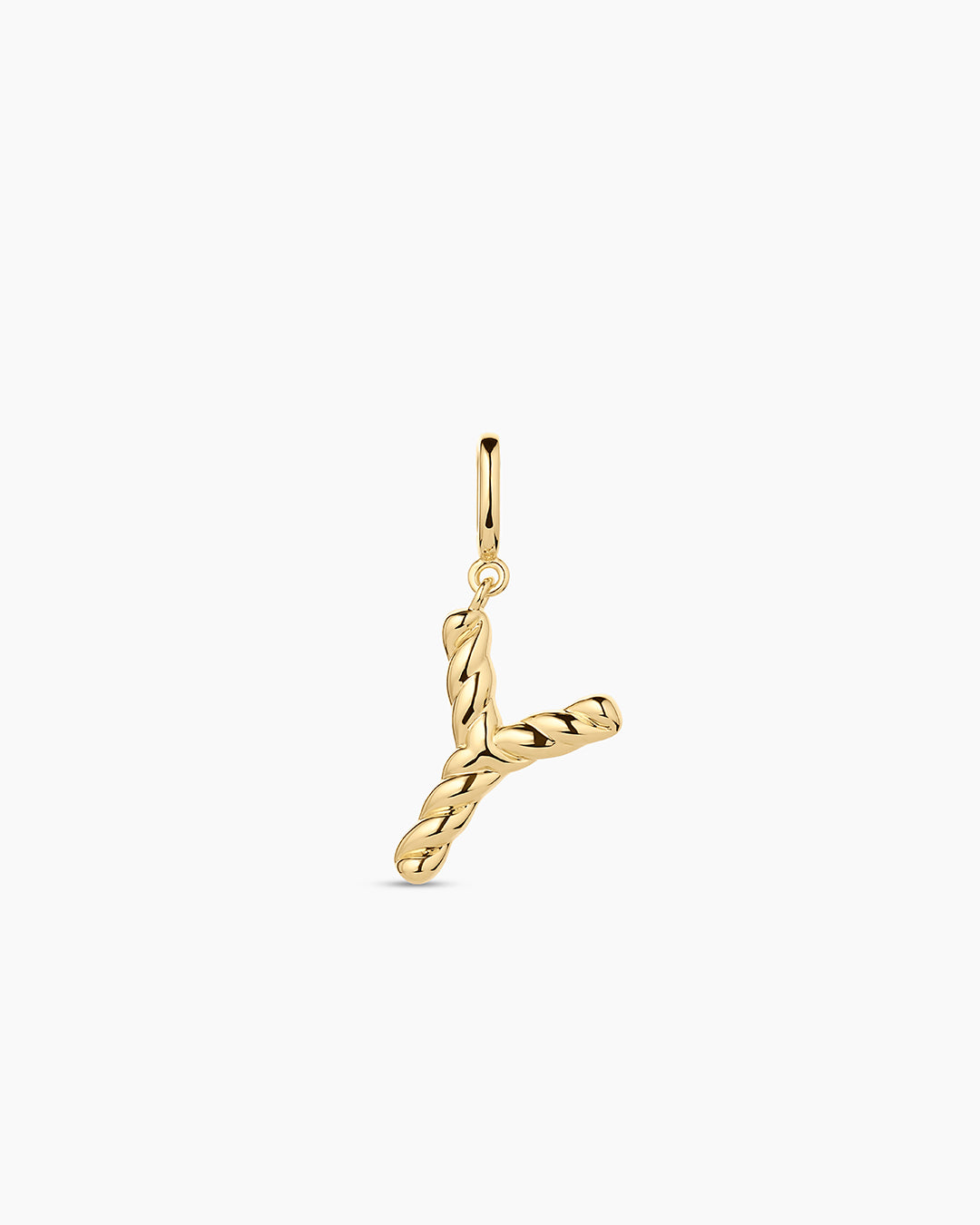 Crew Alphabet Statement Charm || option::18K Gold Plated, Y
