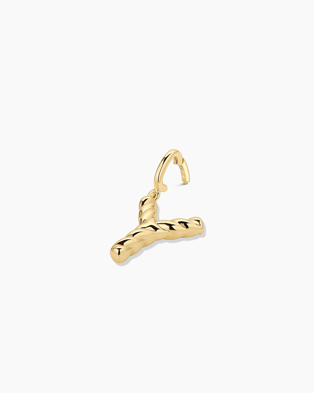 Crew Alphabet Statement Charm || option::18K Gold Plated, Y