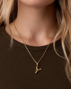 Crew Alphabet Statement Charm || option::18K Gold Plated, Y