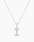Crew Alphabet Statement Charm Necklace || option::Silver Plated, I