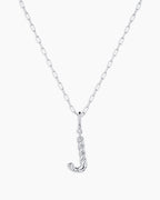 Crew Alphabet Statement Charm Necklace || option::Silver Plated, J