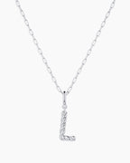 Crew Alphabet Statement Charm Necklace || option::Silver Plated, L
