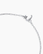 Crew Alphabet Statement Charm Necklace || option::Silver Plated, M