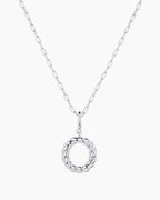 Crew Alphabet Statement Charm Necklace || option::Silver Plated, O