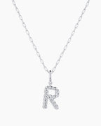Crew Alphabet Statement Charm Necklace || option::Silver Plated, R