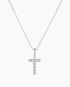 Crew Alphabet Statement Charm Necklace || option::Silver Plated, T