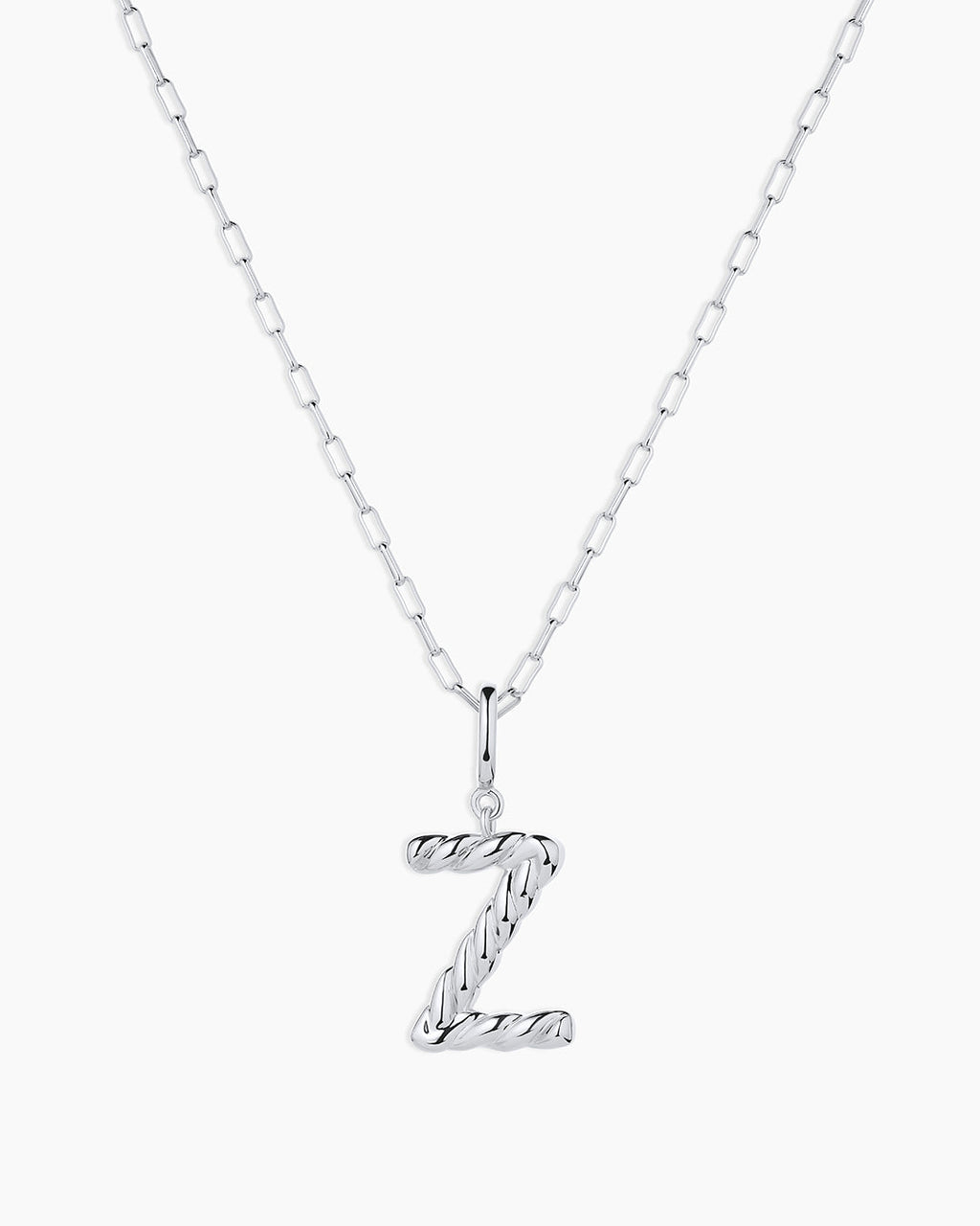 Crew Alphabet Statement Charm Necklace || option::Silver Plated, Z