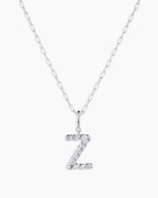 Crew Alphabet Statement Charm Necklace || option::Silver Plated, Z