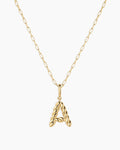Crew Alphabet Statement Charm Necklace || option::18K Gold Plated, A
