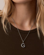 Crew Alphabet Statement Charm || option::Silver Plated, G