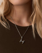 Crew Alphabet Statement Charm || option::Silver Plated, H