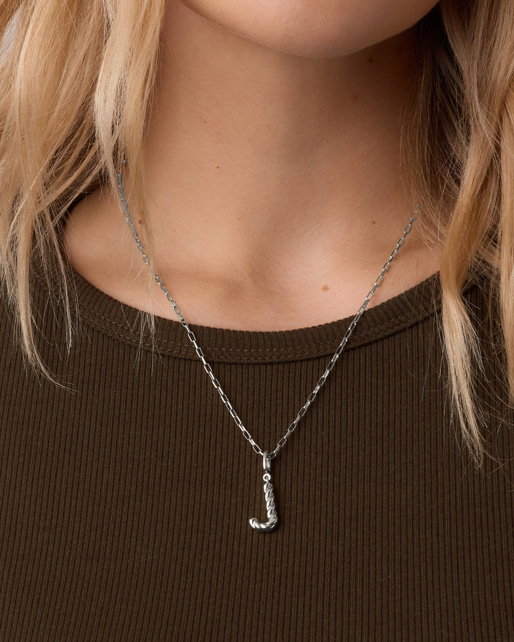Crew Alphabet Statement Charm || option::Silver Plated, J