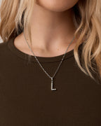 Crew Alphabet Statement Charm || option::Silver Plated, L