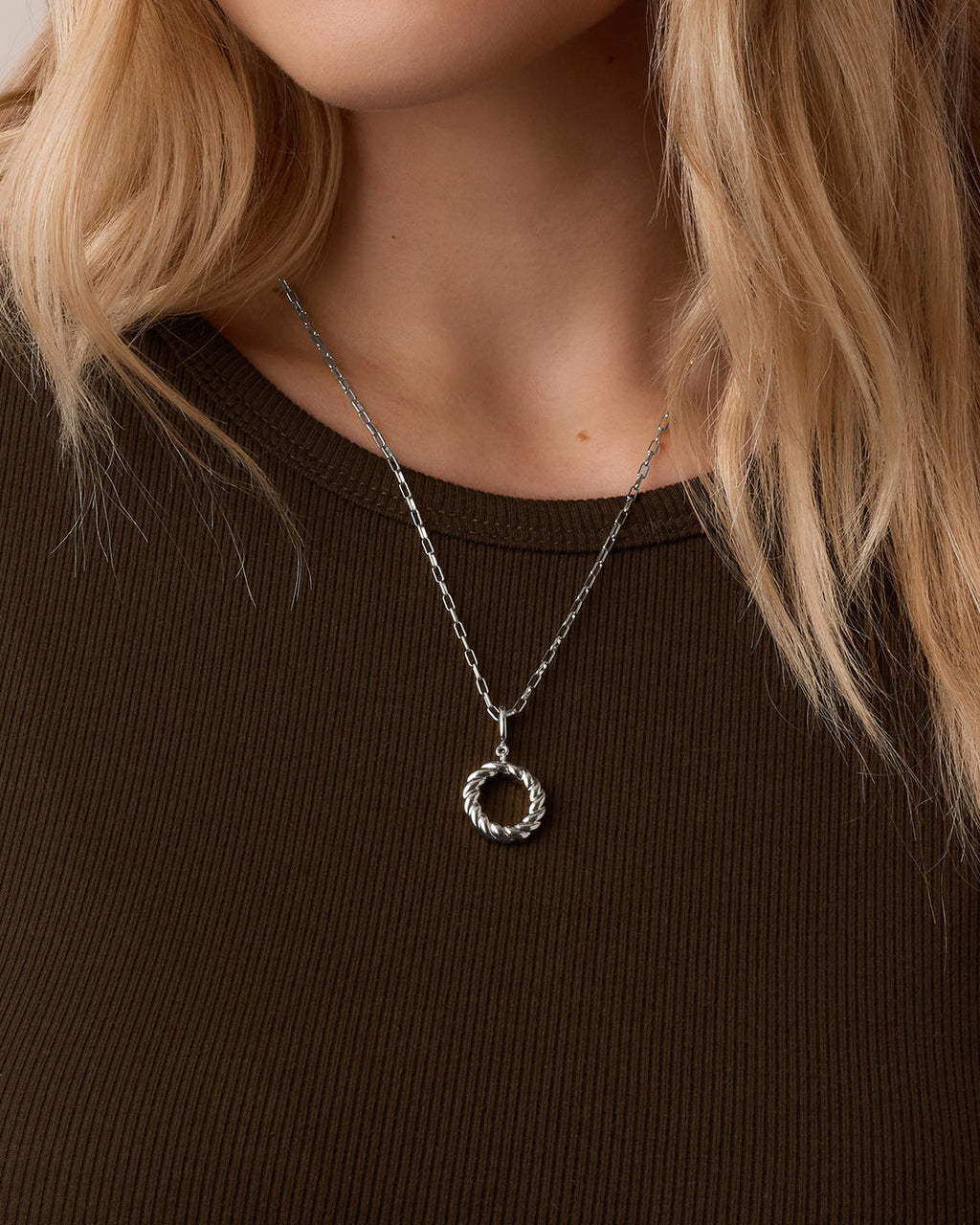Crew Alphabet Statement Charm || option::Silver Plated, O
