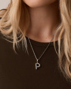 Crew Alphabet Statement Charm || option::Silver Plated, P