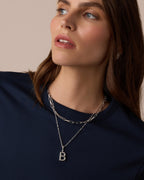 Crew Alphabet Statement Charm || option::Silver Plated, R