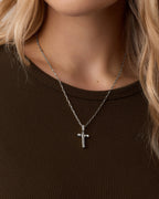 Crew Alphabet Statement Charm Necklace || option::Silver Plated, T