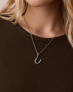 Crew Alphabet Statement Charm || option::Silver Plated, U