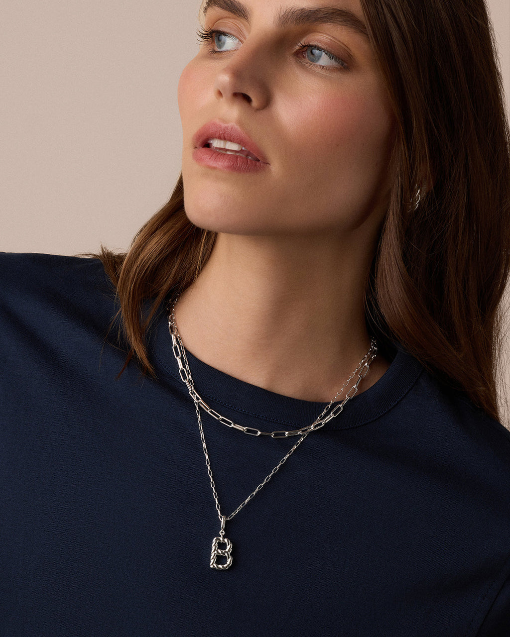 Crew Alphabet Statement Charm || option::Silver Plated, X