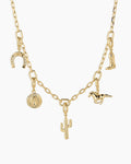 Western Parker Charm Necklace || option::18K Gold Plated