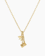 Lucky Parker Charm Necklace || option::18K Gold Plated