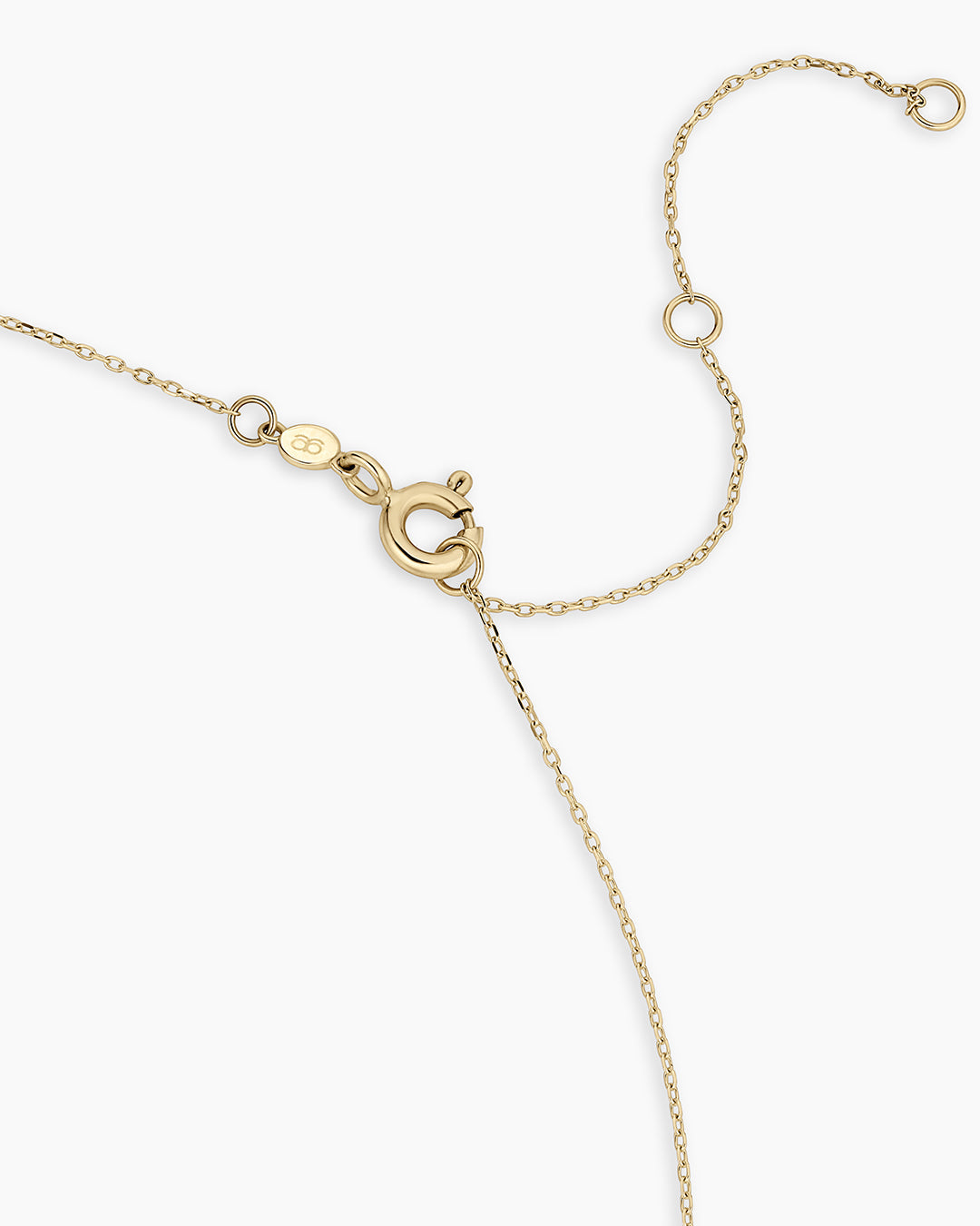 Diamond Bond Interlocking Link Necklace || option::14K Solid Gold, Single
