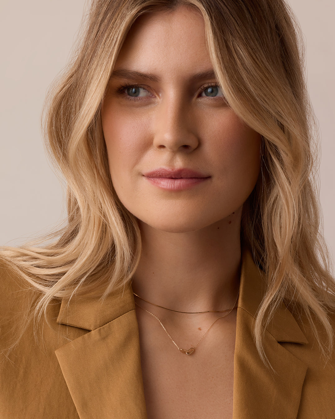 Diamond Bond Interlocking Link Necklace || option::14K Solid Gold, Set