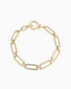 Zoey Statement Link Bracelet || option::18K Gold Plated