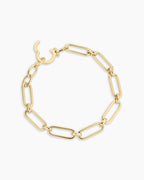 Zoey Statement Link Bracelet || option::18K Gold Plated