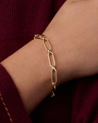 Zoey Statement Link Bracelet || option::18K Gold Plated