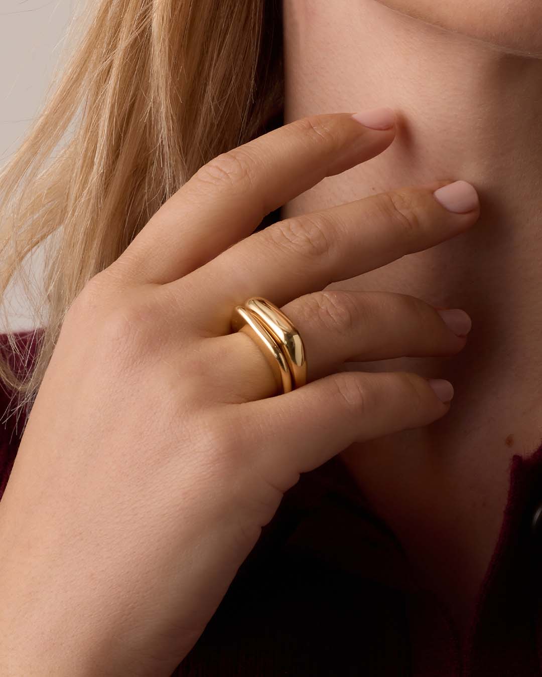 Charlie Ring Set || option::18K Gold Plated