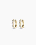 Lab Grown Diamond Eternity Huggies || option::14K Solid Gold
