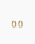 14K Gold Everyday Huggies || option::14K Solid Gold, 9mm