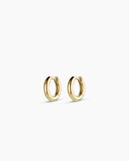 14K Gold Everyday Huggies || option::14K Solid Gold, 9mm