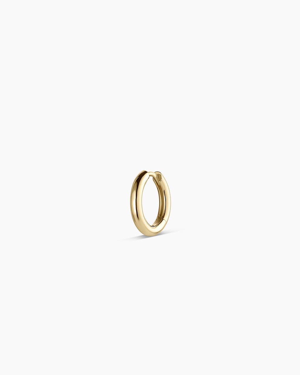 14K Gold Everyday Single Huggie || option::14K Solid Gold, 11mm