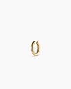 14K Gold Everyday Single Huggie || option::14K Solid Gold, 11mm