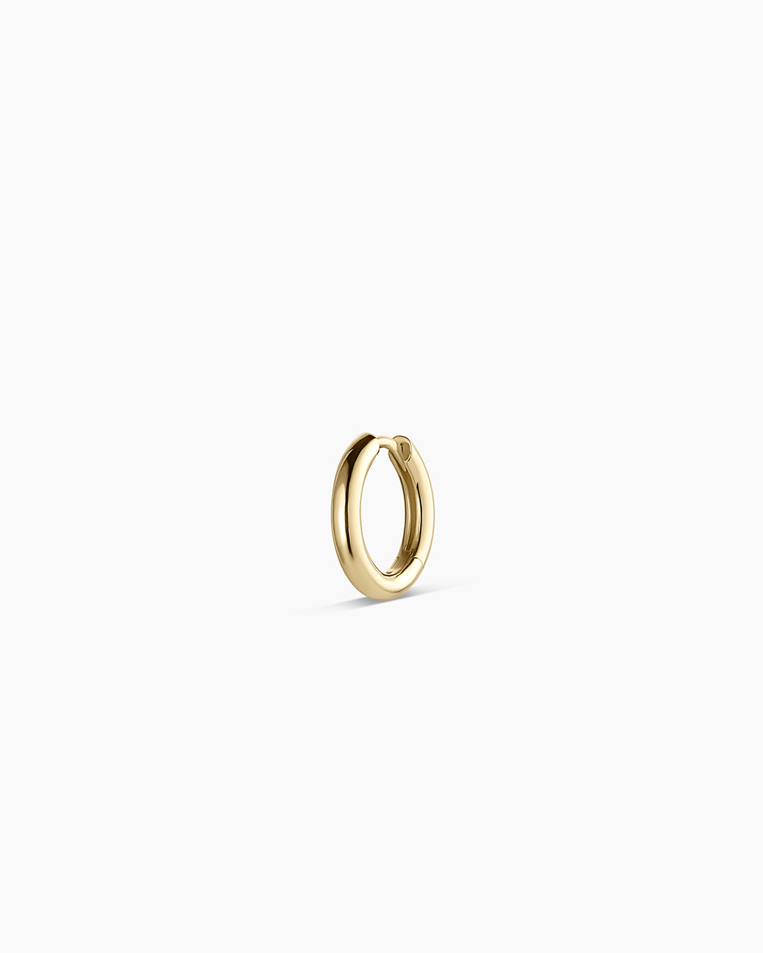 14K Gold Everyday Single Huggie || option::14K Solid Gold, 11mm