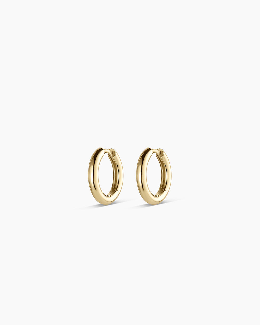 14K Gold Everyday Huggies || option::14K Solid Gold, 11mm