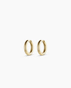 14K Gold Everyday Huggies || option::14K Solid Gold, 11mm